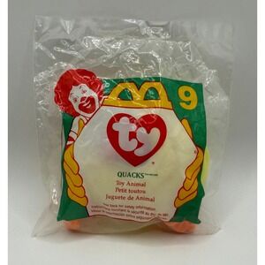 Ty Teenie Beanie Baby Quacks the Duck #9 1996 McDonalds NIB